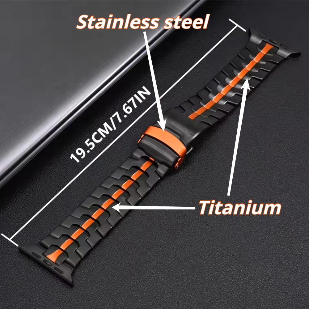 Titanium Strap For Apple Watch Series 11 46mm 42mm 49mm 45mm 44mm 38mm 41mm Band Luxury Men's Style Bracelet For iWatch Ultra3 10 SE 9 8 7 6 5 4 3