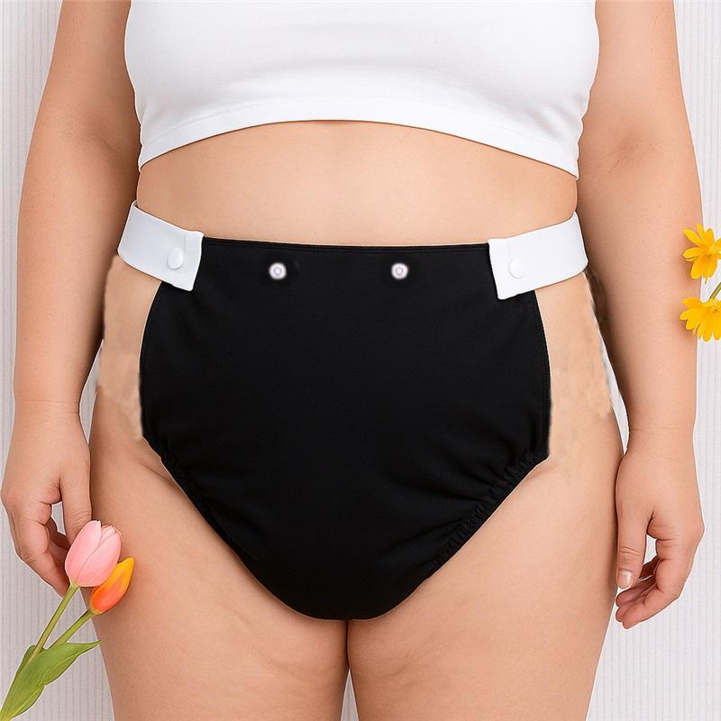 1PC Washable Reusable Adult Cloth Diaper Cut-outs Design On Both Sides Breathable Comfortable Cool Lining Diaper