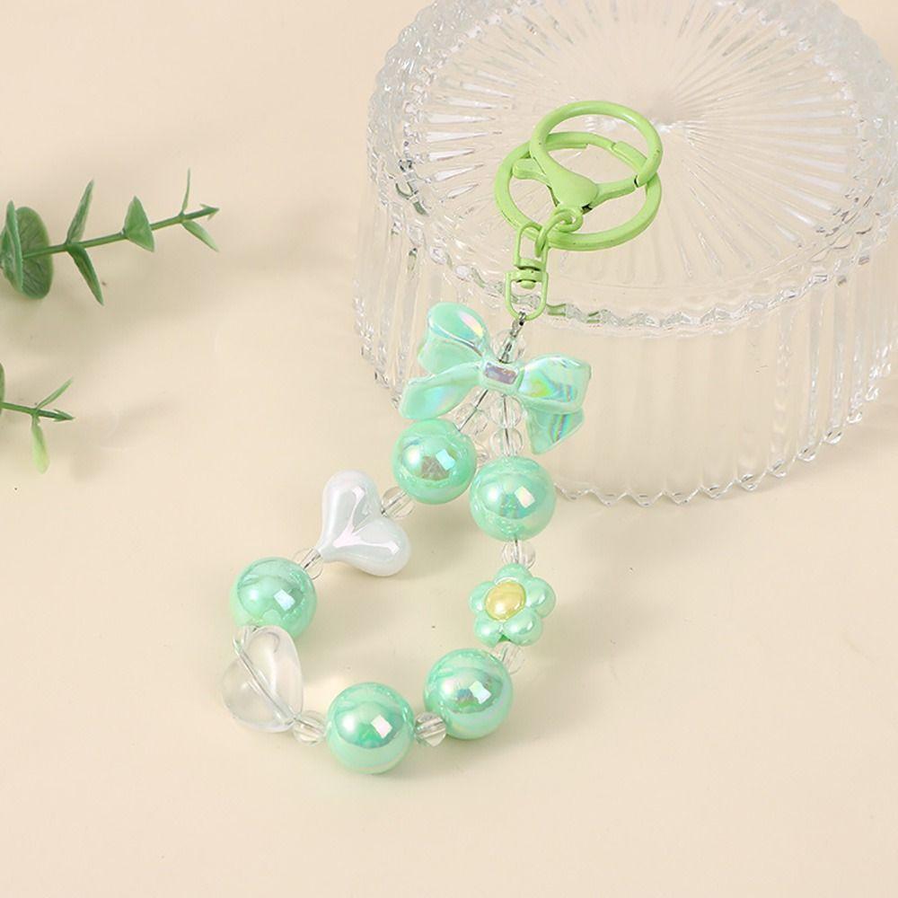 1Pcs Keychain Wristband Bag Pendant Bow Lucky Phone Lanyard Mobile Phone Chain  for Women/Lady/Girl