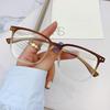 Men's Retro Anti-Blue Light Glasses: Super Light, No Makeup, Slimming Student Style Frames for Myopia