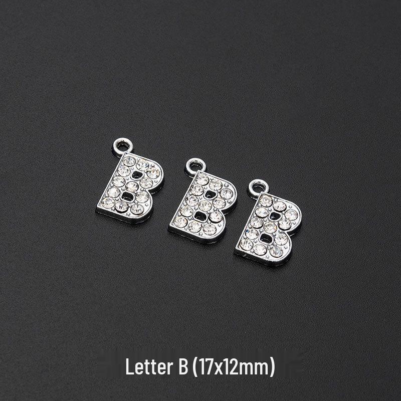 Alloy DIY English Letter & Number Necklace Pendant - Creative Jewelry & Handmade Accessories.