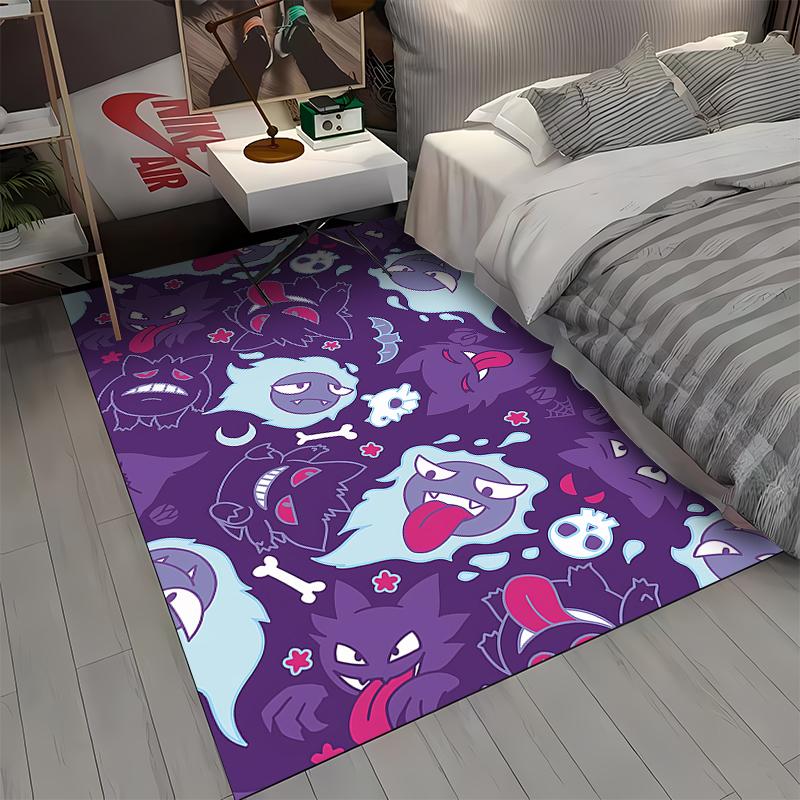 1PC Gengar Pattern Printed Rug Bedroom Living Room Anime Carpets for Girl Room Floor Mat Home Decor Non-Slip Rug Fast Shipping