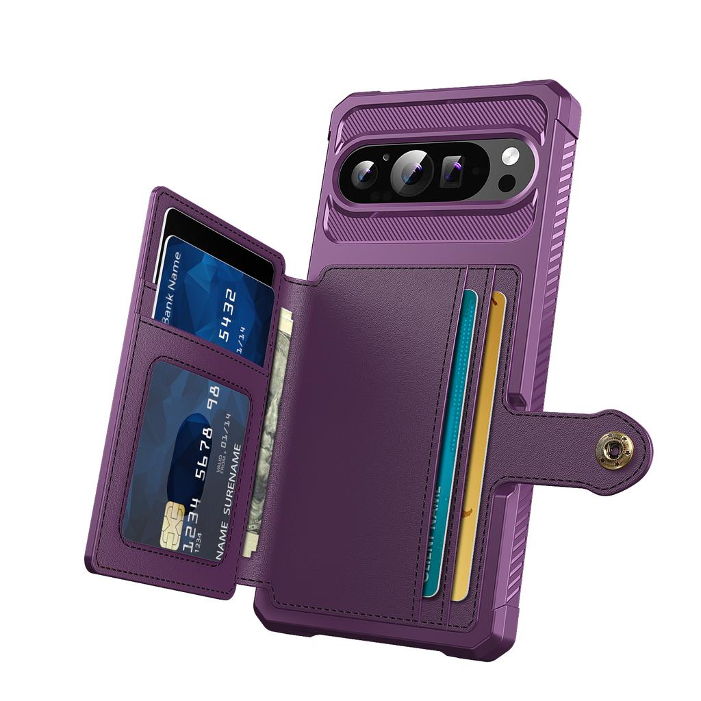 Wallet Case for Google Pixel 10 9 Pro XL Protective Cover Card Slots Shockproof Rugged PU Leather Flip Car Magnetic Wallet Cover
