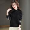 Half Turtleneck Sweater for Women Short and Stylish Solid-color Knitted Top Mid-neck Pullover for Autumn and Winter