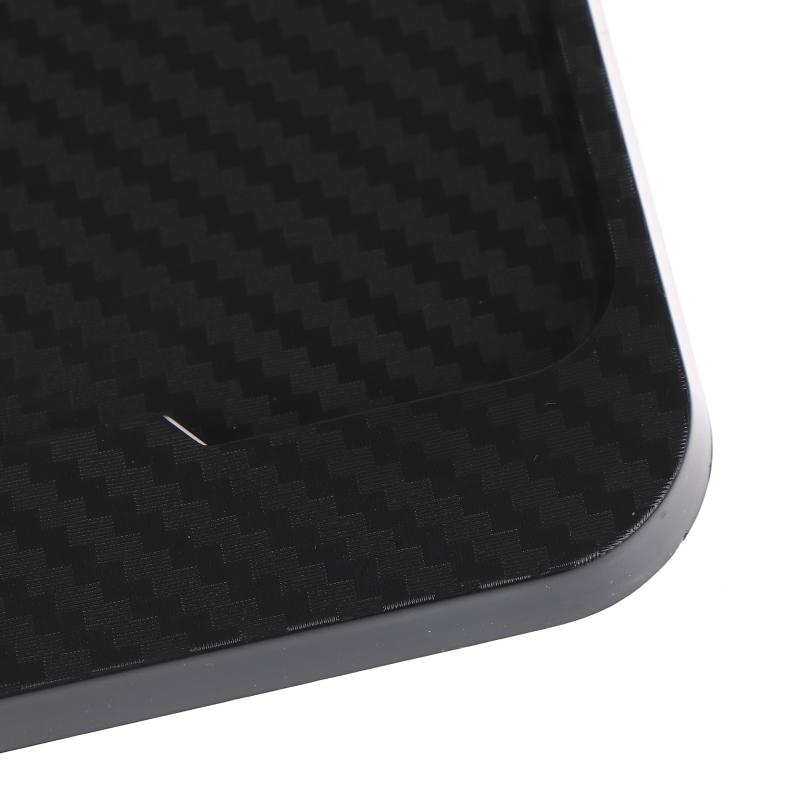 1Pcs Car License Plate Hollow Solid Double-Layer Motorcycle License Plate Frame Carbon Grain Resin License Plate Frame
