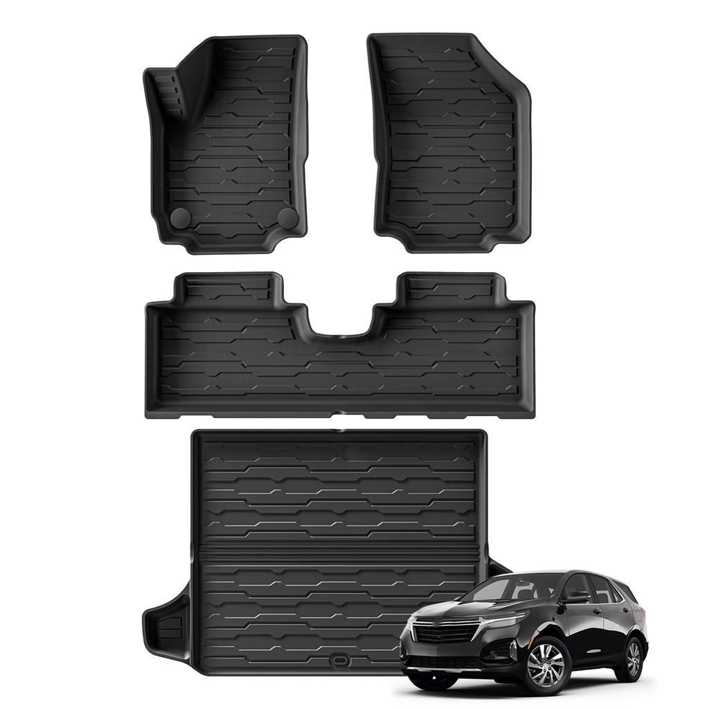 for GMC Terrain Chevrolet Equinox 2025 2025 - 2018 TPE 3D Car Floor Mats Trunk Backrest Pad Waterproof Protective Left Rudder
