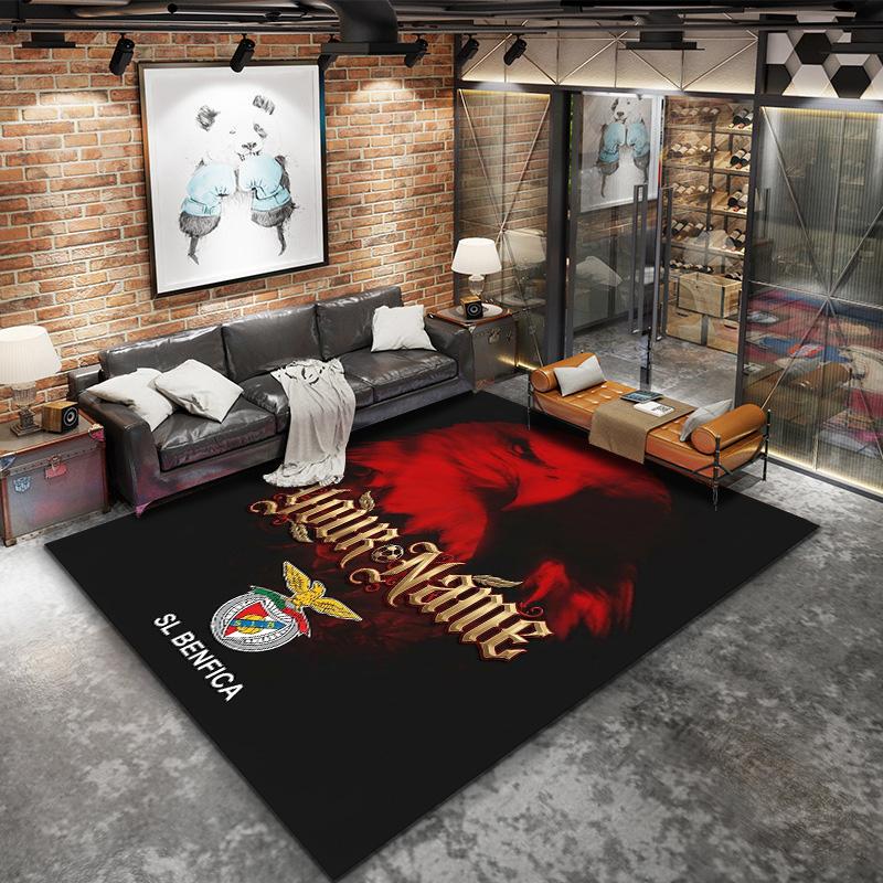 Benfica Crest Custom Name Carpet Rug For Living Room Bedroom Home Sofa Decoration Kids Play Nonslip Floor Mat