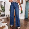 Ladies' Retro Straight Leg High Waisted Jeans