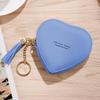 New Fashion Heart Shaped PU Leather Coin Purse Women Tassels Zipper Wallet Key Holder Bank Card Coin Bag Girls Mini Handbag