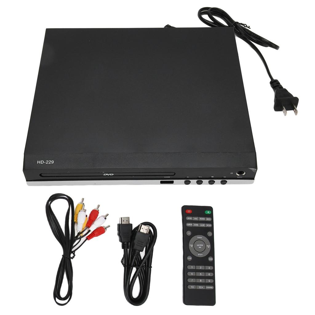 Compact DVD Player Mini DVD Player 1080P Support AV Output Remote Control HD Multimedia Interface DVD CD Player with USB Port
