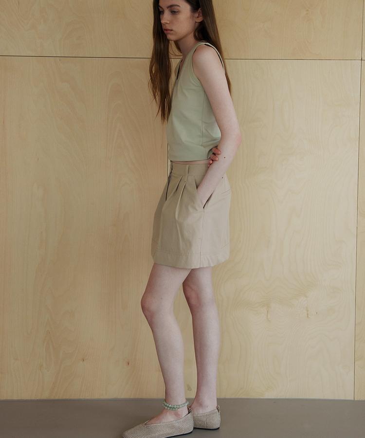 Seuleoum Amber Low Skirt_Beige