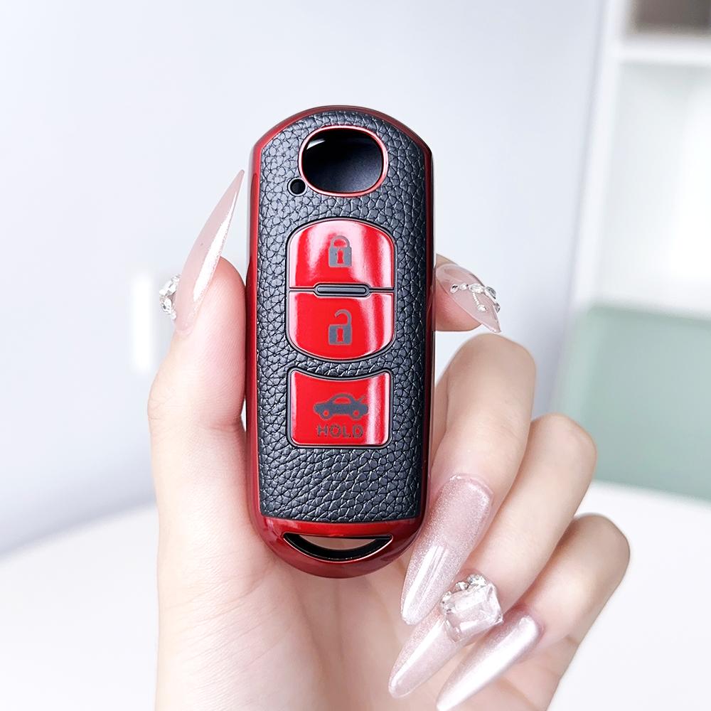 Smart 3 Buttons Car Key Fob Cover Case Auto Shell Bag Keyless Protector For Mazda 2 3 5 6 Axela Atenza CX-5 CX5 CX-7 CX-9 MX5