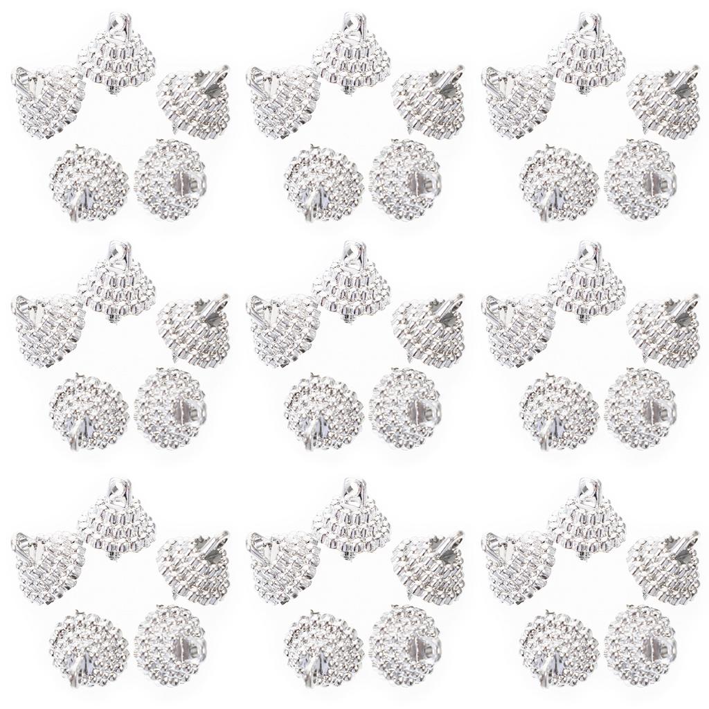1 Set Of Christmas Ball Caps Replacement Ball Pendant Caps Diy Hanging Balls Fittings Decorative Tree Pendant Diy Props Xmas