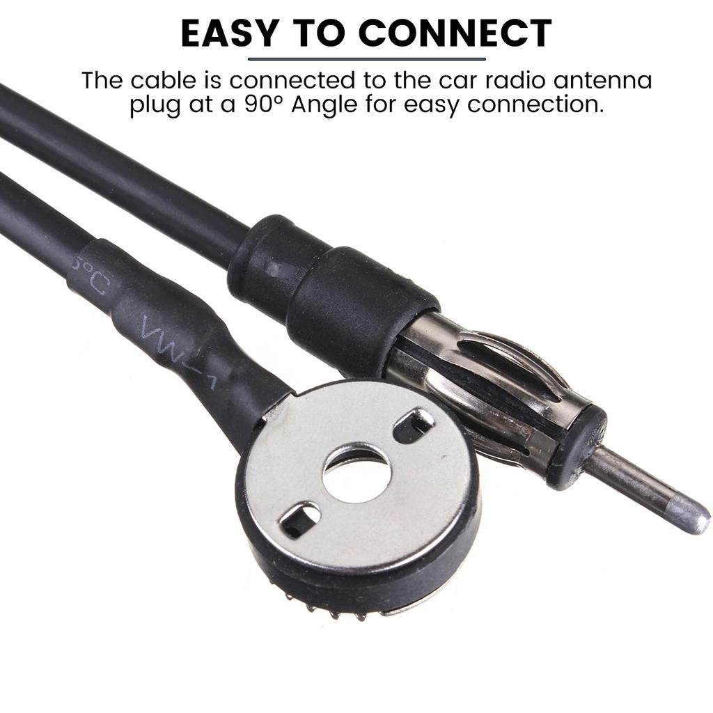 17inch Car Auto Roof Radio Antenna 5/3m Car AM FM Radio Antenna Signal Amplifier with 180-degrees Swivel Base for Car Vehicles