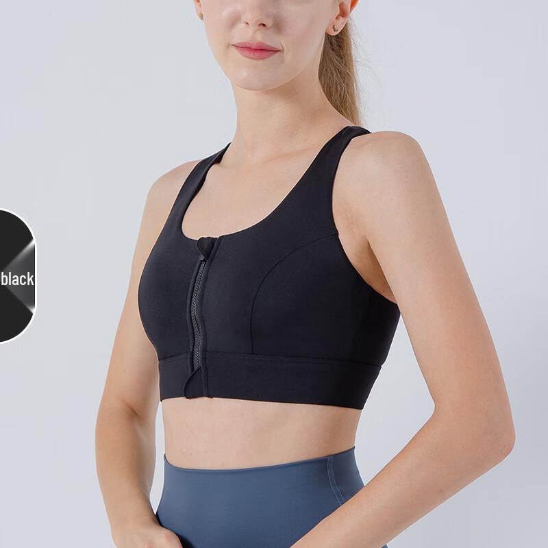 

Longchan Women s Front-Zip High-Impact Sports Bra with Fixed Cups