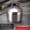 Gold Korean Style 304 Stainless Steel Seasoning Jar with Spoon - Perfect for Chili Sauce, Soy Sauce, or Salt.