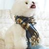 [Pet] Check Pattern Scarf Navy