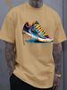 Unisexs Oversized Dripping Sneaker Graphic Tshirt Colorful Shoe Art Short Sleeve Tee Casual Streetwear Tops