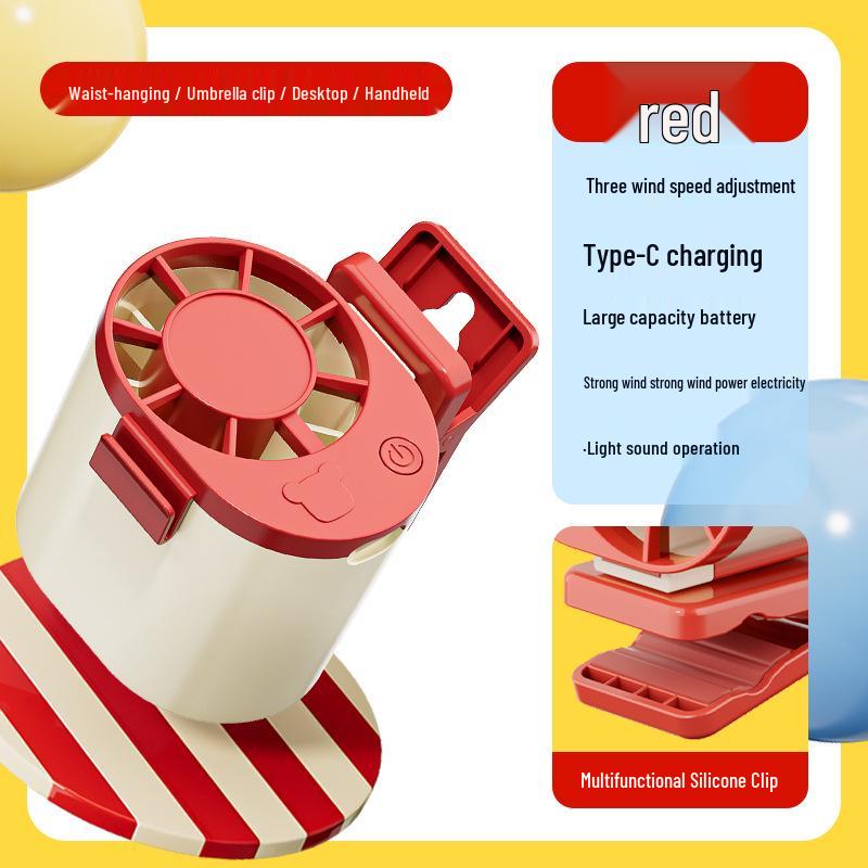 Multifunctional Clip-On Waist & Desktop Fan: Portable USB-Powered Outdoor & Handheld Solution 1