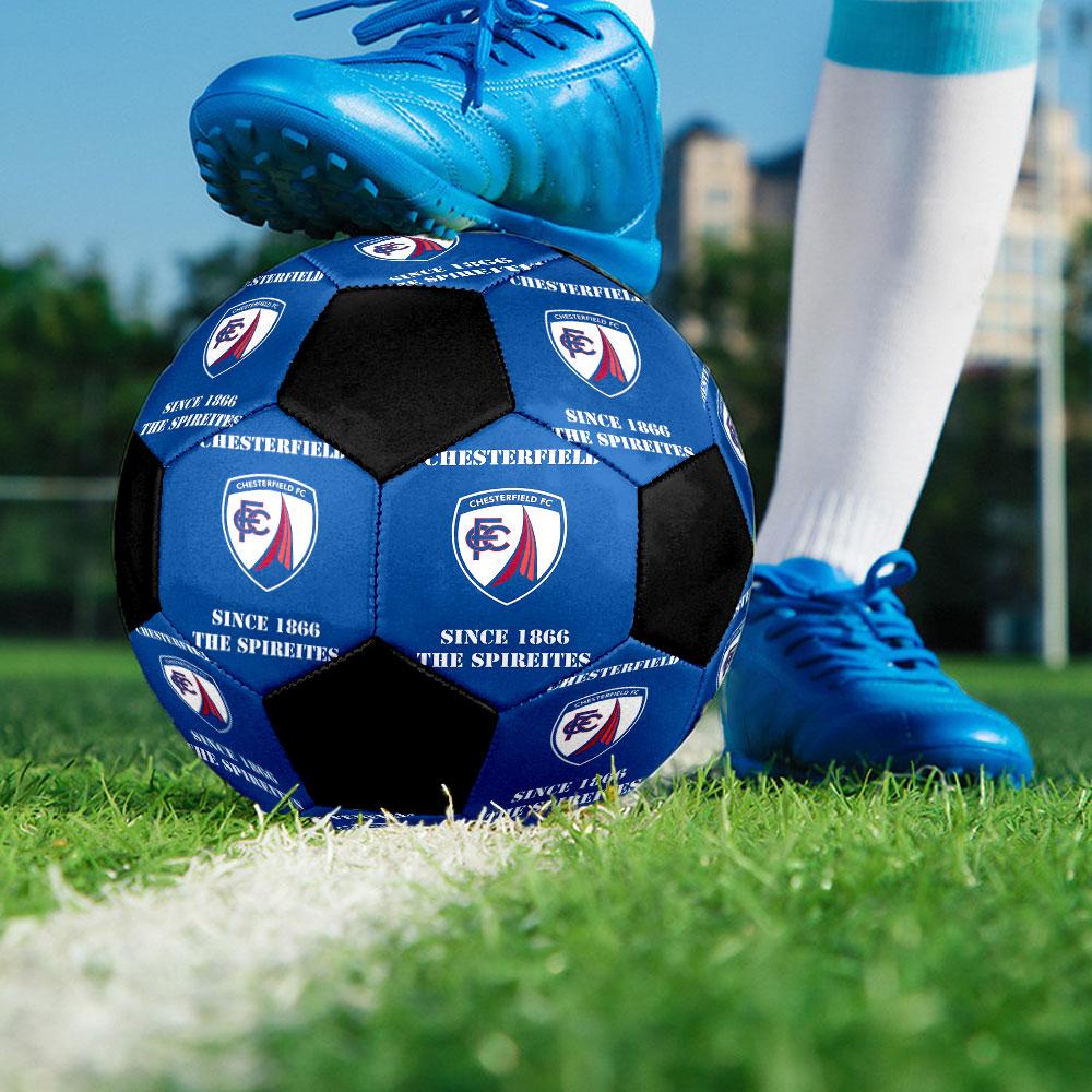 1pc Chesterfield F.C Soccer Ball Size 5 Indoor Soccer Ball Fashion Colorful Backyard Game - Great For Sports Fans Gift HE32