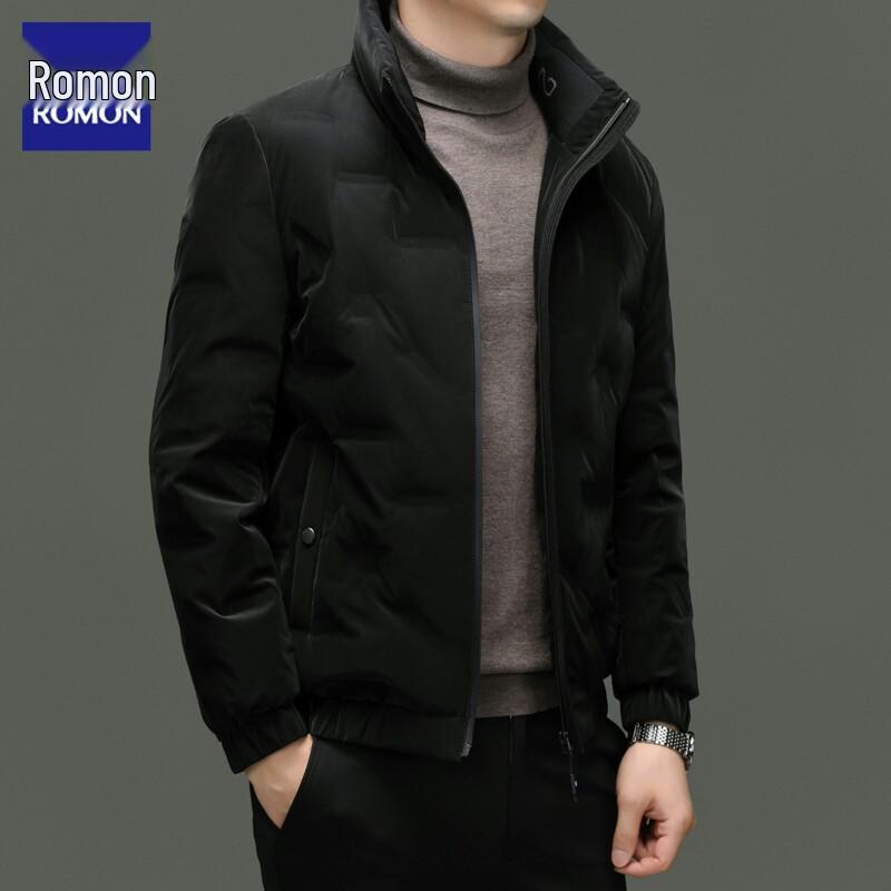 

LOMON Men s 2025 Winter Lightweight Down Jacket - High-End Stand-Up Collar for Warmth and Cold Protection M чорний