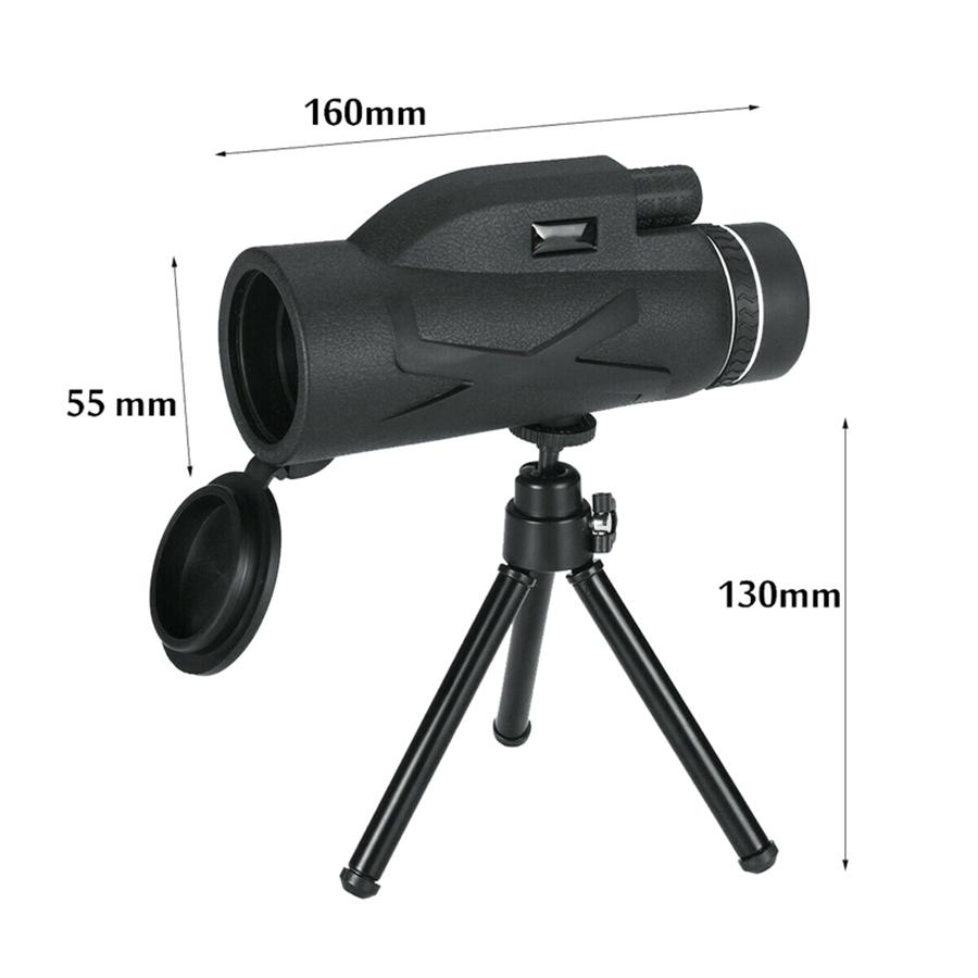 80X100 Zoom HD Lens BAK4 Prism Hiking Monocular Telescope + Phone Clip + Tripod