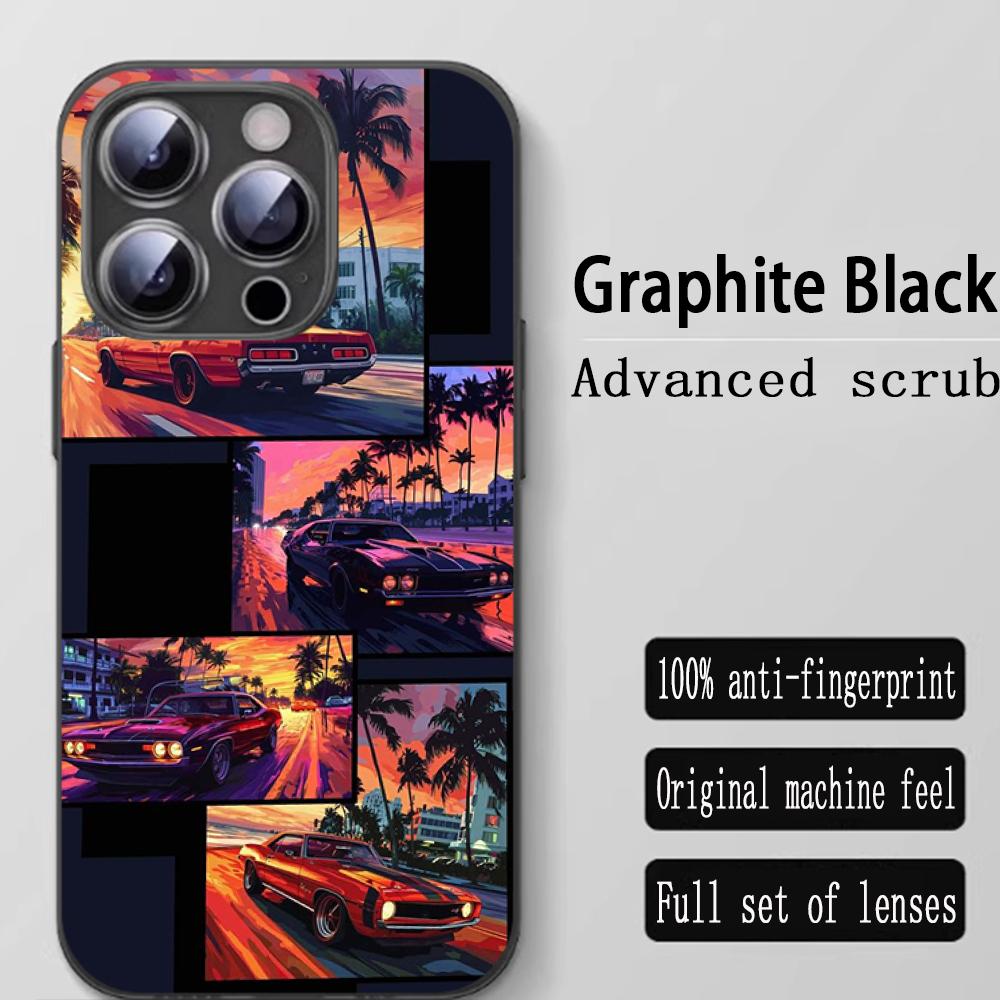 Gta-6 Pattern Design Ins Phone Case For iPhone 16 15 14 13 12 11 X XR XS 8 Plus Mini Pro Max Soft Black Shockproof Cover
