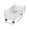 Rolling Book File Cart Organizer Easy To Use Portable Durability Utility Storage Under