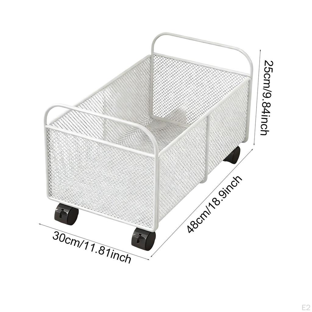 Rolling Book File Cart Organizer Easy To Use Portable Durability Utility Storage Under
