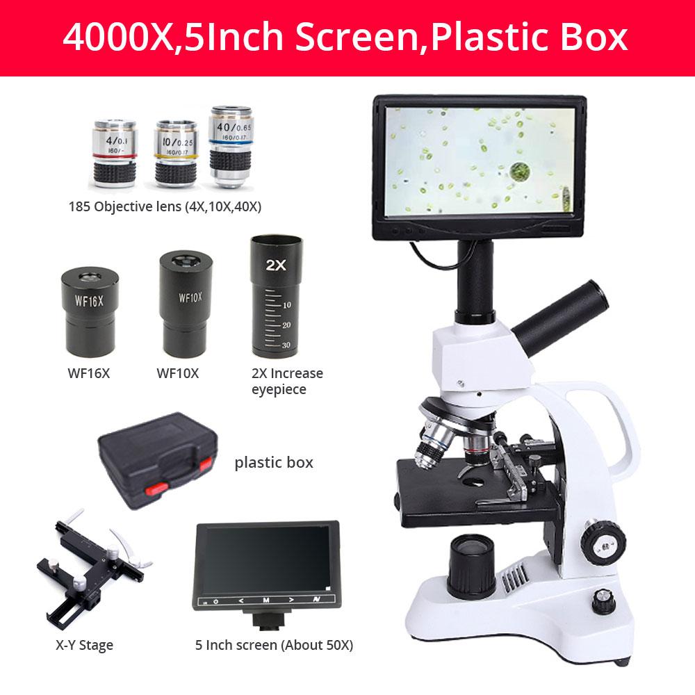 

4000X Professional Monocular Biological Microscope Screen Aquaculture Sperm Egg Mite Blood Inspection