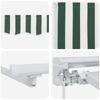 Manual Awning Frame with LEDs Green and White 5 X 3.5 M