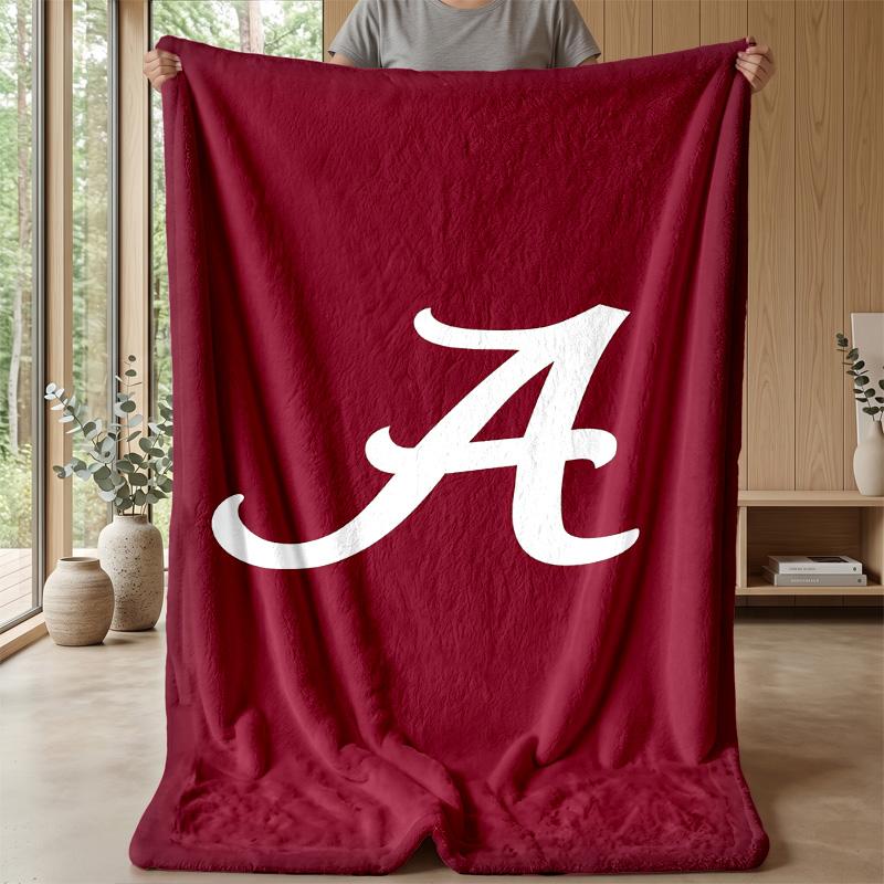 Alabama Crimson Tide Theme Blanket Soft Flannel Blanket Plush Throw Blanket Cozy Sofa Bed Blanket for Home Decor