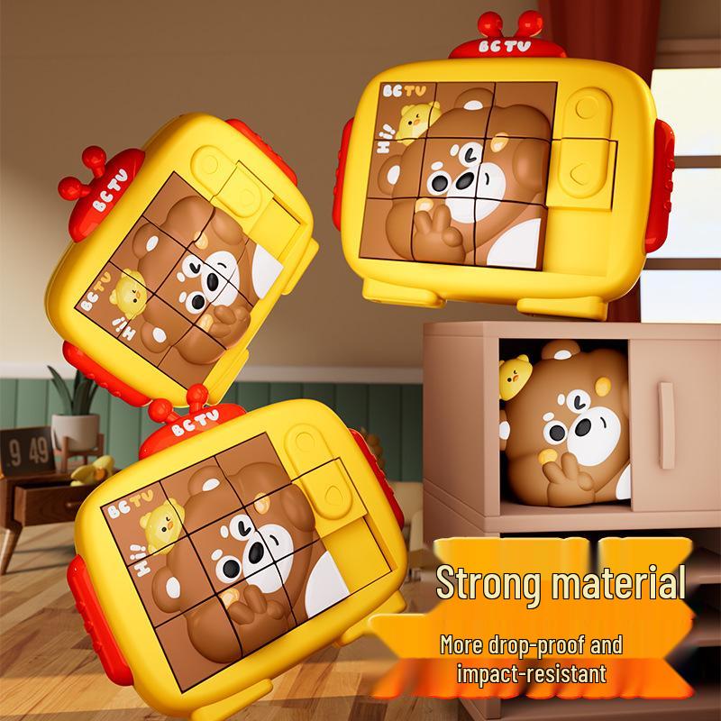 3D Cartoon Animal Sliding Puzzles: Huarong Dao Educational Toy for Kids