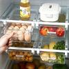 Schiebe-Kühlschrank-Aufbewahrungsbox Ausziehbarer Schublade Lebensmittel-Frischebox Kunststoff Rechteckig Eier Gemüse Obst Behälter Acrylbehälter