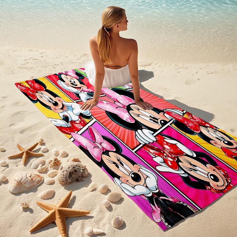 Minnie Mouse Adventures Towel Large Quick-Drying Microfiber soft S-Square Pants-s Beach Towel for Travel Fitness Bathing Camping. 0730s104