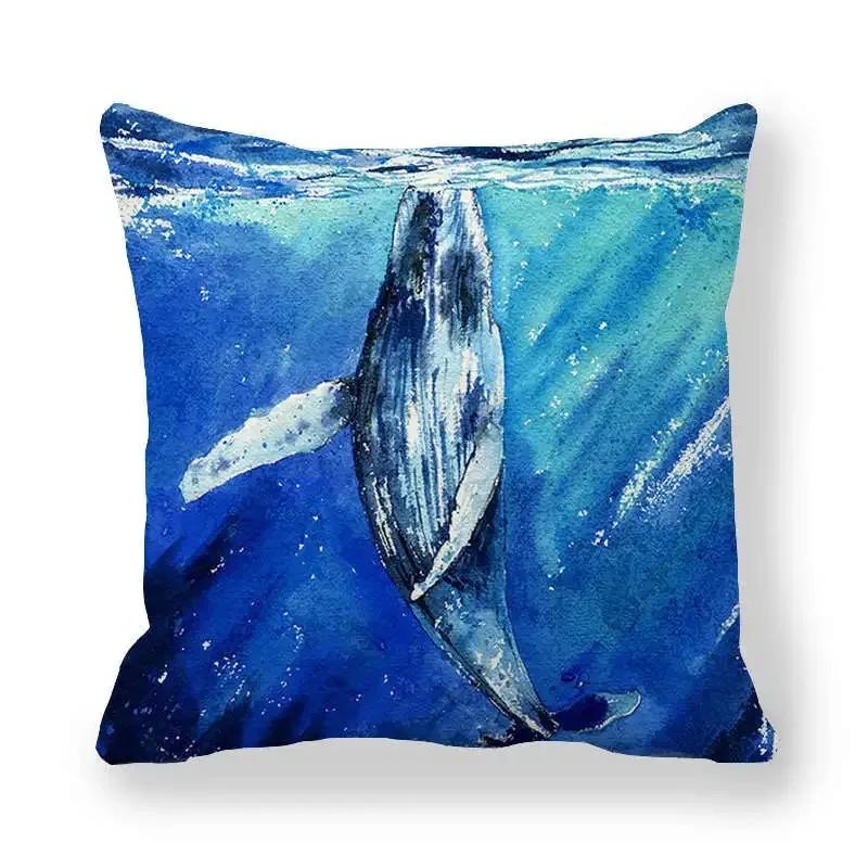 

Наволочка из серии акварельных китов для дома, спальни, гостиной, дивана, x наволочка из персиковой кожи 66x66cm бордовый