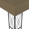 Gazebo with LED String Lights 3x4 M Taupe Fabric