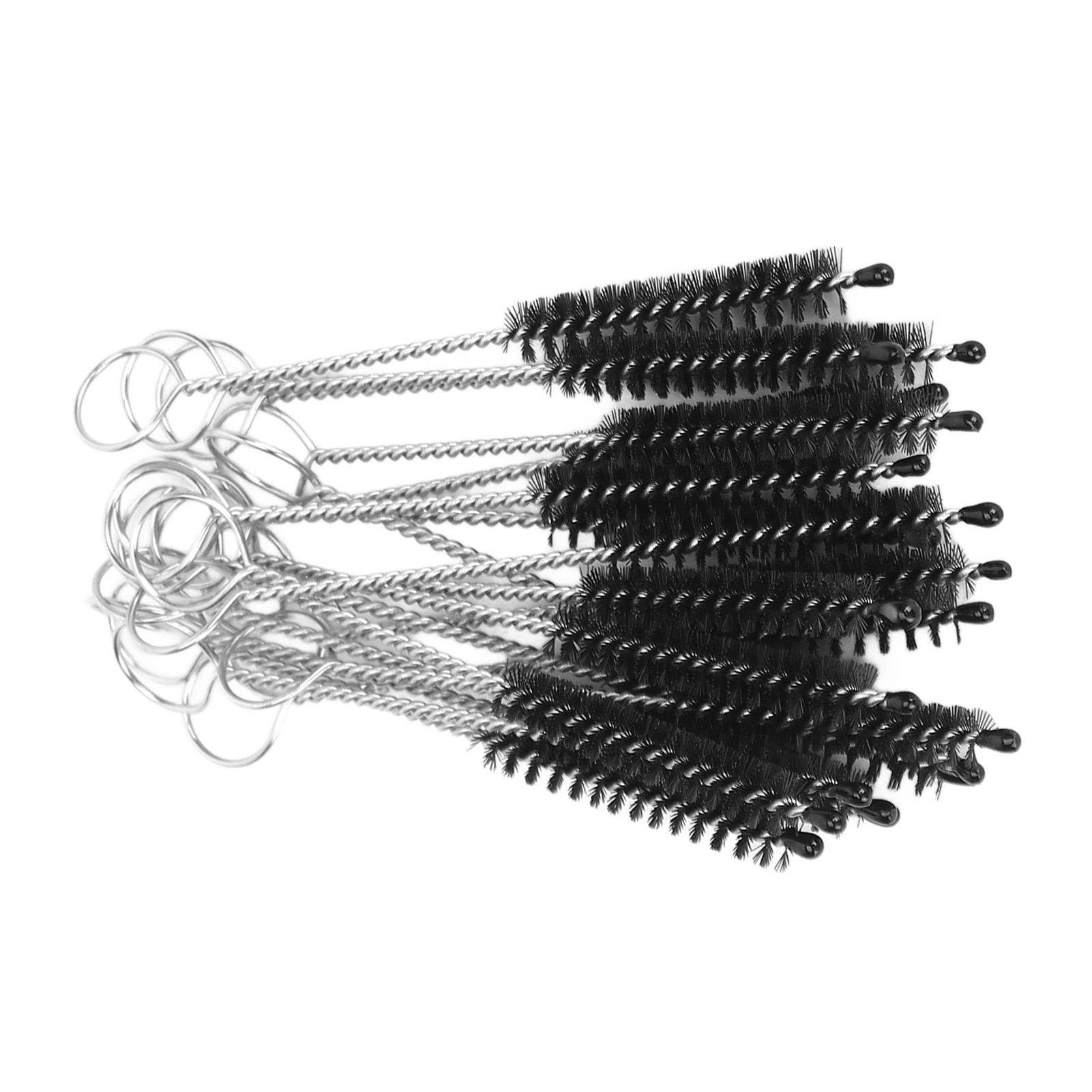 

20 шт. 4 мм щетка для трубок с поворотной ручкой из нержавеющей стали многоразовая звуковая щетка для чистки соломенных трубок чёрный