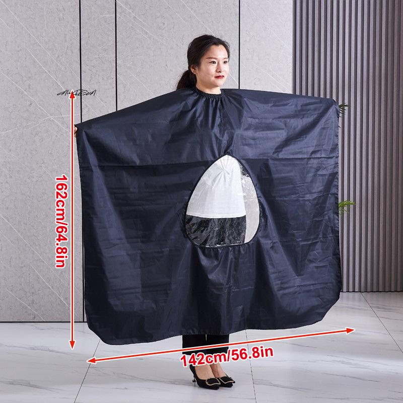 Transparent Viewing Window Salon Hairdressing Cape Barber Apron Haircut Cloak Shave Apron Barber Shop Hairdressing Tool