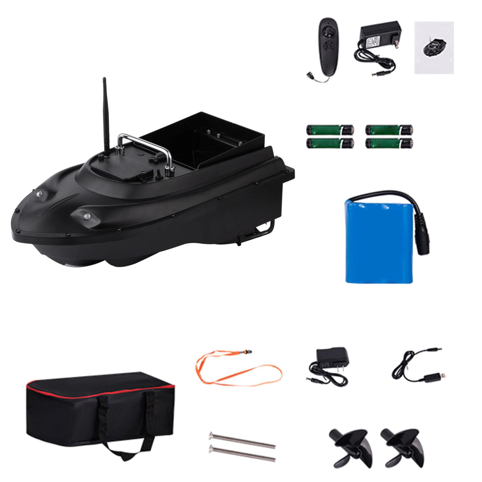 

Прикормочный кораблик со светодиодной ночной подсветкой, дальность действия 500 м, грузоподъемность 2 кг для рыбалки No GPS 5200MAH