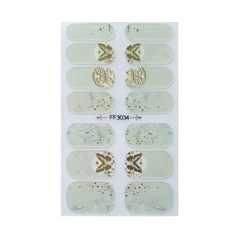 3D Butterfly Nail Sticker Full Wraps Foils Waterproof Nail Polish Decals DIY AU
