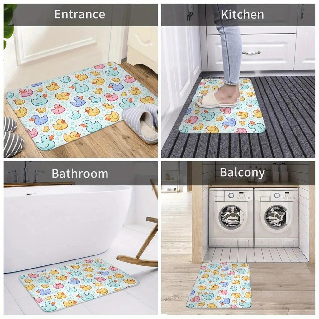 1PC Cute mat fox pattern Door Mats Kitchen Rugs Non-Slip Pop design Bathroom Rugs Bath Mat Carpet for Home Sink Laundry Decor