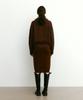 Step Around Merino Wool H-Line Mid Knit Skirt (Brown)
