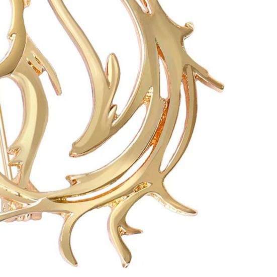 Hollow-Out Horse Brooch Horse Head Brooch Pin Alloy Animal Brooch Clothes Accessory Zodiac Year Gift for Men Women Family Friends