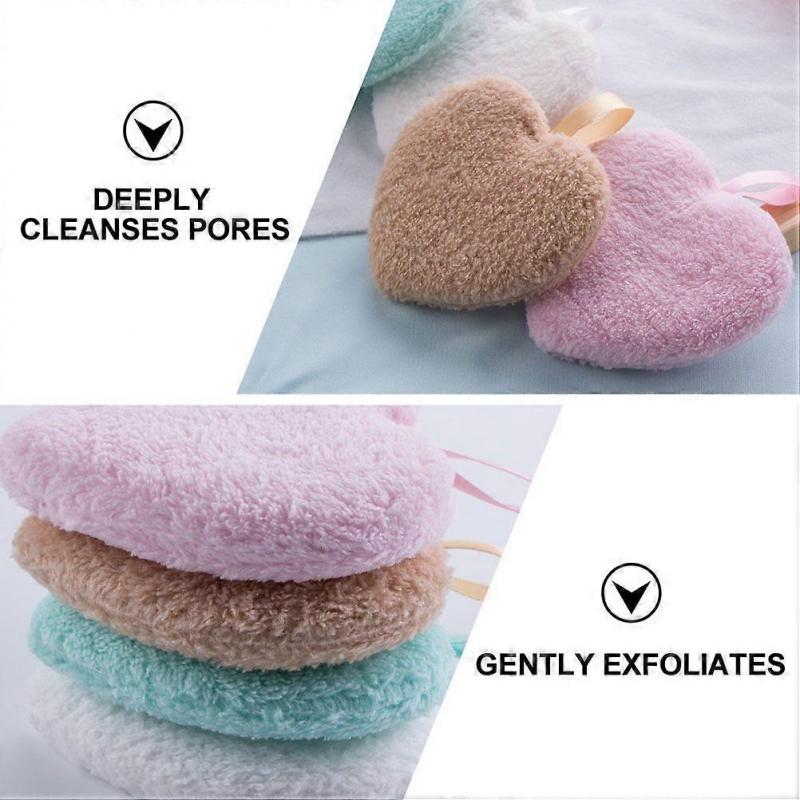 4pcs Reusable Makeup Remover Pads Makeup Removal Puffs Facial Sponge Puffs