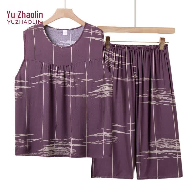 Yuzhaolin Women s Sleeveless Summer Homewear Set B-3XL