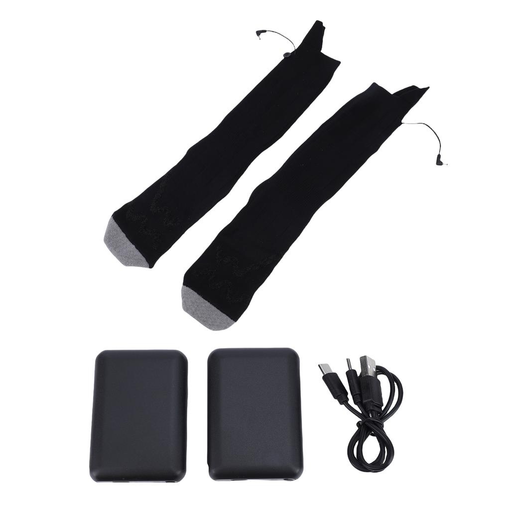 Beheizte Socken Wiederaufladbarer 5000mAh Akku Elektrische Socken mit 4 Temperatureinstellungen für Männer Frauen