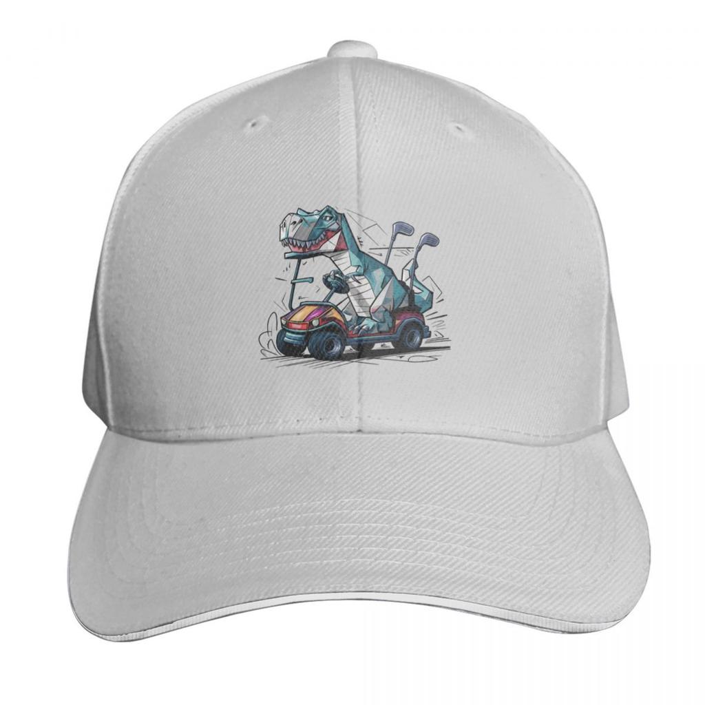 Funny Trex Dinosaur Driving Golf Cart Baseball Cap beach hat Uv Protection Solar Hat hats for Unisex Beach Bag Unisexs Hats Womens