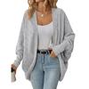 Women's Open Front Batwing Long Sleeve Loose Fit Casual Knit Cardigan Sweater