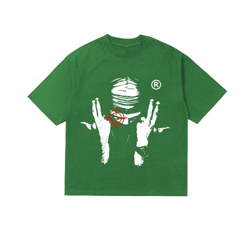 Grunge Goth Y2K Cotton Tshirt Harajuku Graphic Print Vintage Top Hip Hop Streetwear Tee Punk Oversized Short Sleeve Tshirt EMO